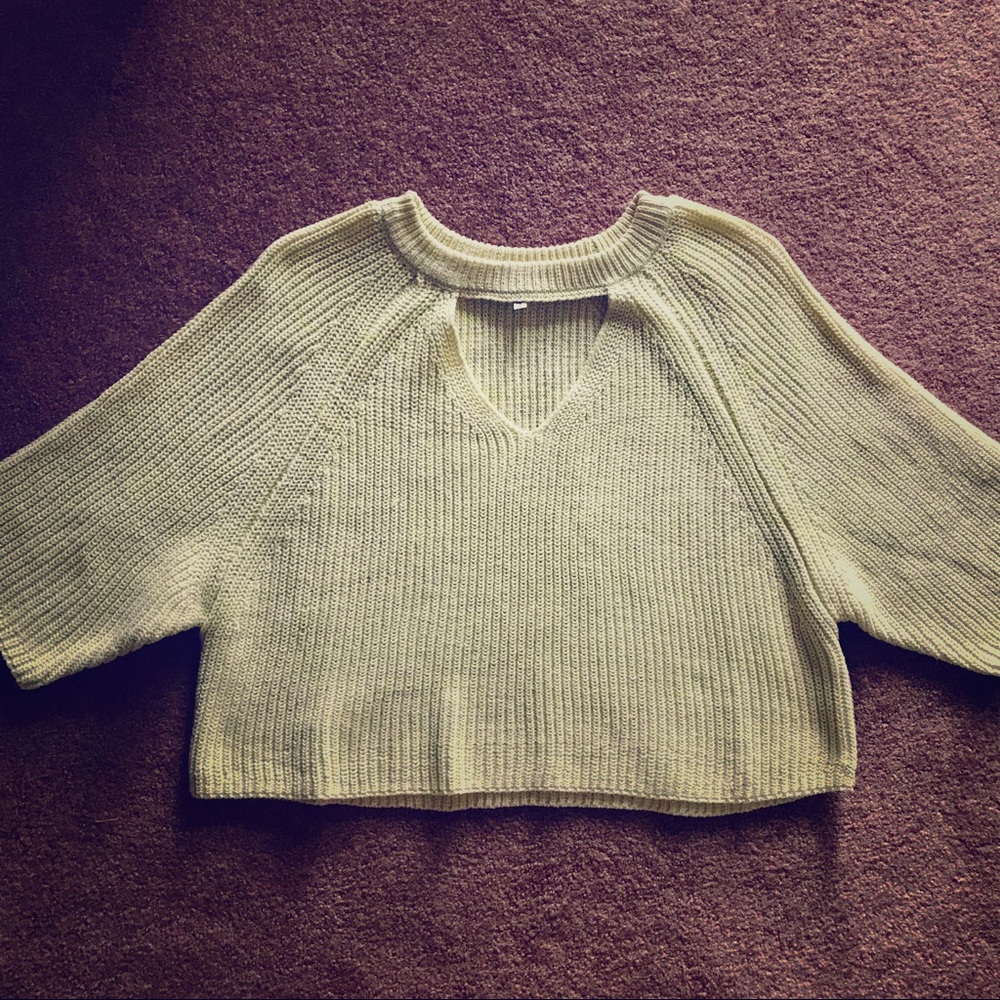 NWOT yellow cropped sweater (Rue21) 